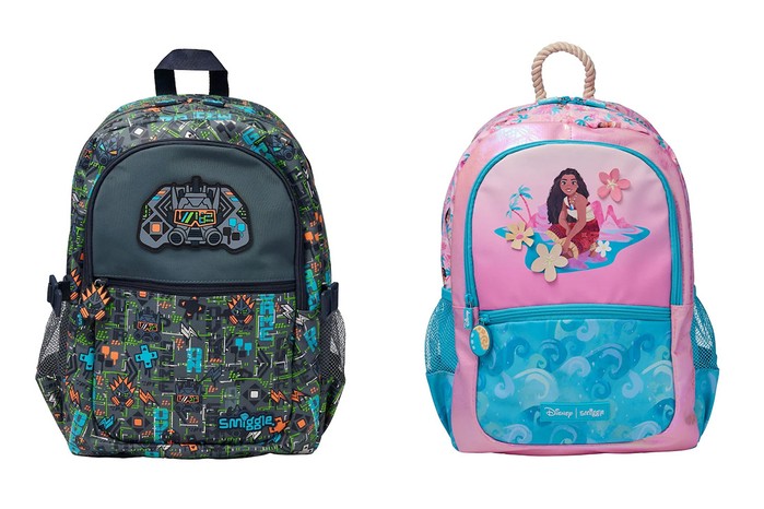 2 product shots of Classic Smiggle backpacks 2 product shots of Classic Smiggle backpacks