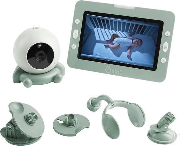 Babymoov - Yoo Go Plus Video Monitor - 5 Inch HD Screen close up of Babymoov Zoo Go Plus baby monitor