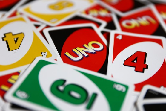 UNO game cards are seen in this illustration photo taken in Poland on August 5, 2023.