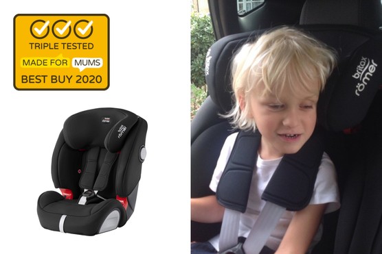 Britax Evolva 1-2-3 SL SICT Photo of a baby in the Britax Evolva 1-2-3 SL SICT car seat