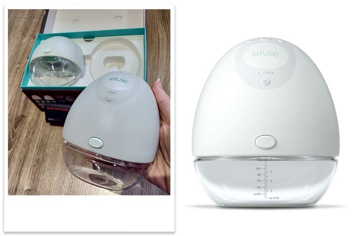 elvie pump being tested by mum dominika