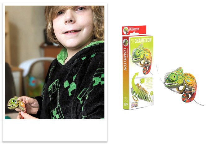 eugy toy being tested by child