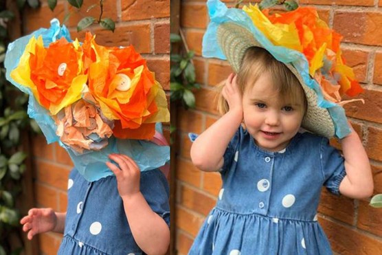 homemade floral easter bonnet