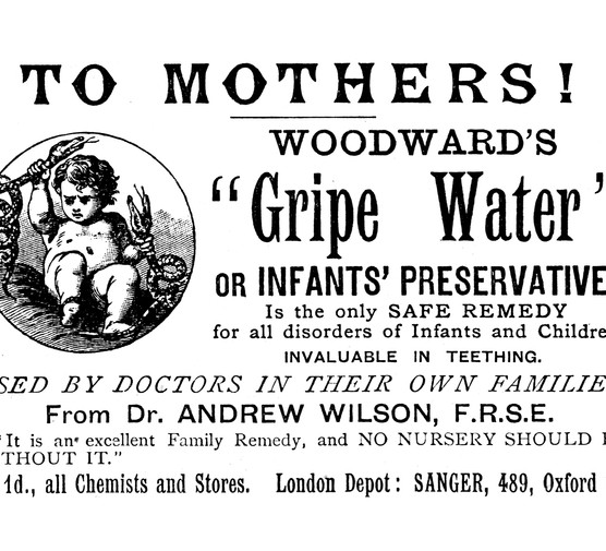 victorian advert for Woodwards gripe water