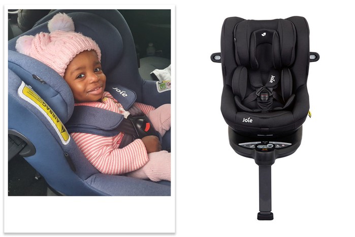 Joie i-Spin 360 rotating car seat tester picture Joie i-Spin 360 rotating car seat tester picture