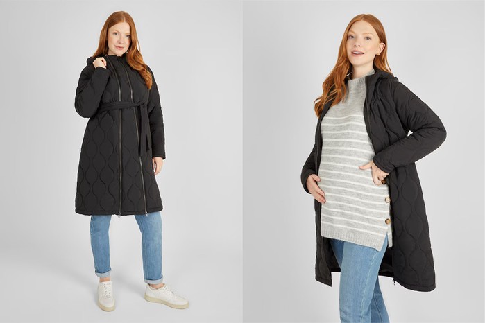 JoJo Maman Bebe 2-in-1 Quilted Maternity Puffer Coat JoJo Maman Bebe 2-in-1 Quilted Maternity Puffer Coat