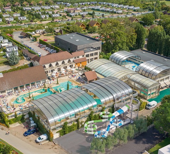 aerial view of Eurocamp La Croix du Vieux Pont in France