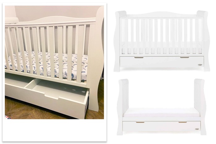 Obaby Stamford Luxe Sleigh Cot Bed