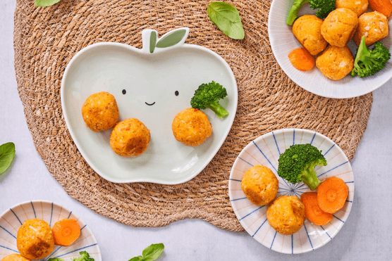 Salmon squash and kale balls recipe
