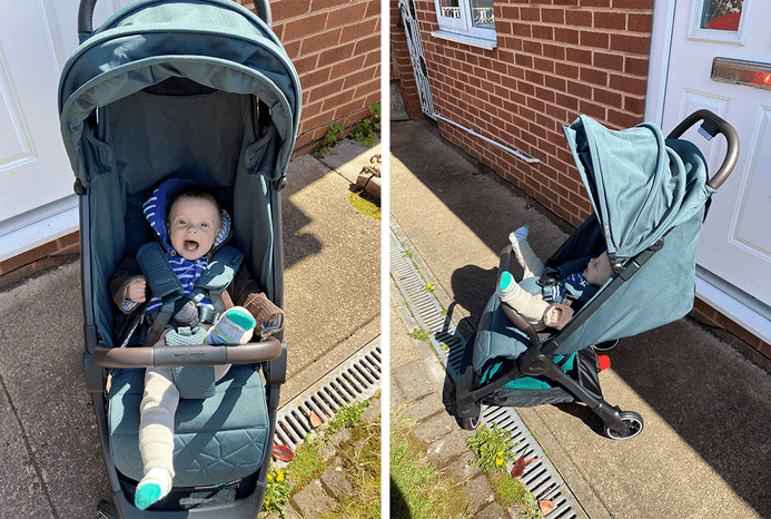 2 pictures of baby in Silver Cross Clic 2 pushchair 2 pictures of baby in Silver Cross Clic 2 pushchair