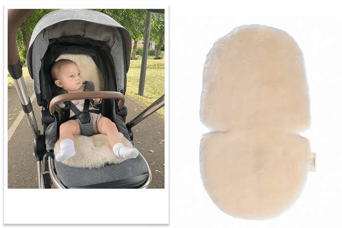 Baa Baby Sheepskin pram liner tested by baby