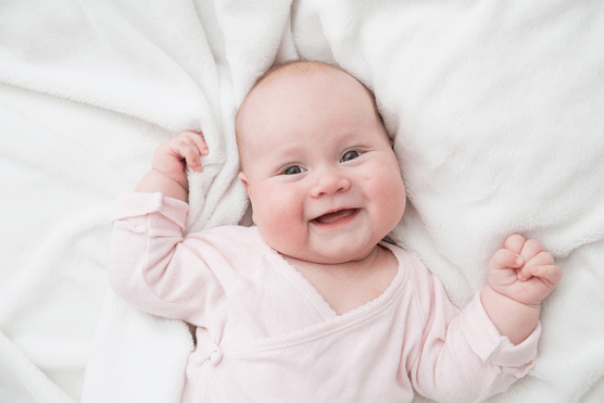 baby girl laughing
