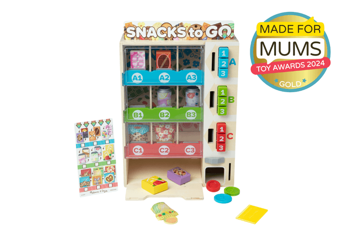 Melissa & Doug - Sort, Stock, Select Wooden Vending Machine Play Set MFM Toy Awards 2024 Melissa & Doug - Sort, Stock, Select Wooden Vending Machine Play Set MFM Toy Awards 2024