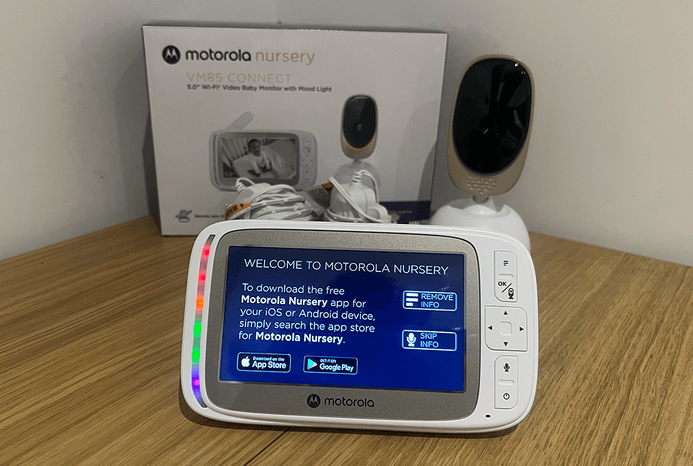 Motorola Nursery VM85 baby monitor welcome screen Motorola Nursery VM85 baby monitor welcome screen