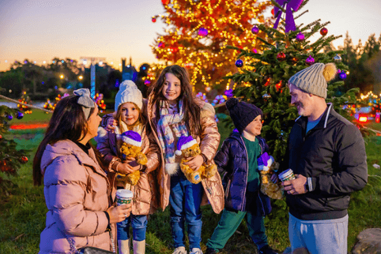 Family at Alton Towers's Christmas event