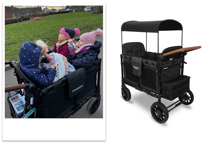 WonderFold W4 Luxe wagon tester picture and product shot WonderFold W4 Luxe wagon tester picture and product shot